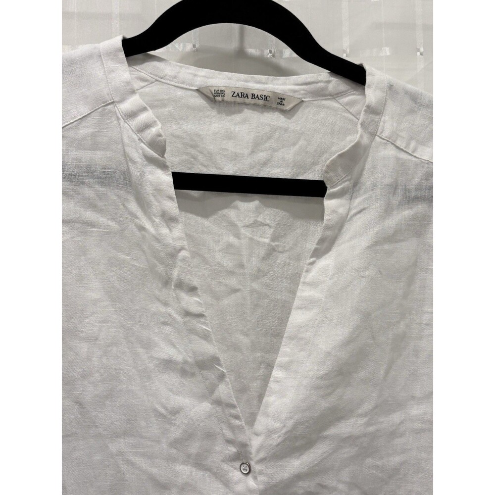 Zara Basic White Button Front Blouse | Long Sleev… - image 6